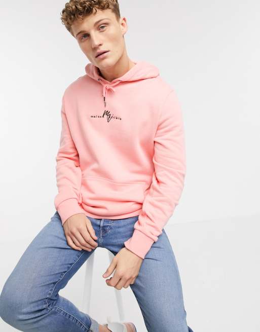 River Island Maison Riviera hoodie in coral