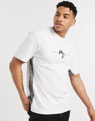 River Island maison riviera t shirt in white