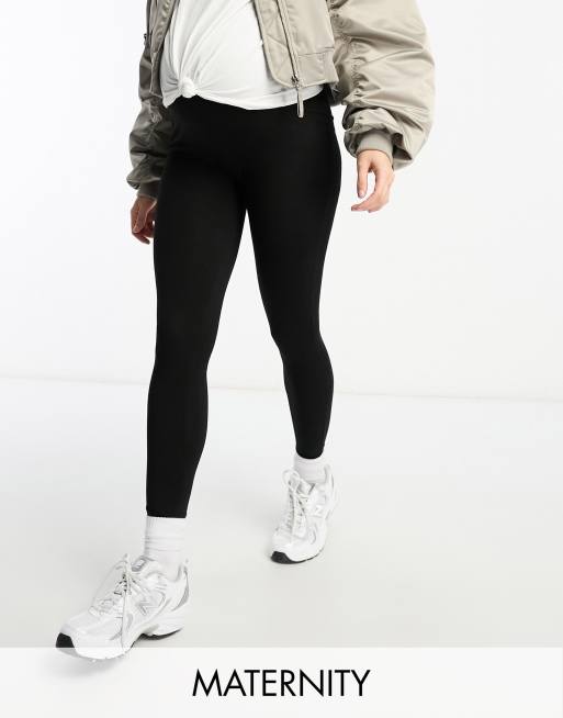 River Island – Mammakläder – Svarta leggings med hög midja