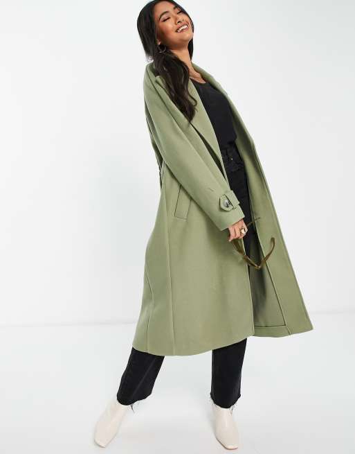 manteau vert sauge femme