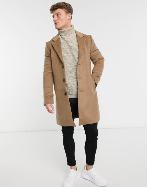 River island camel coat sale