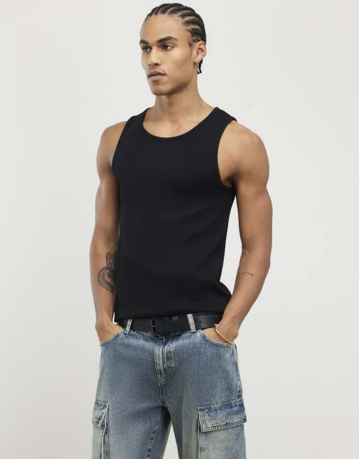 River Island Marl rib vest multipack in grey, 2 of 4
