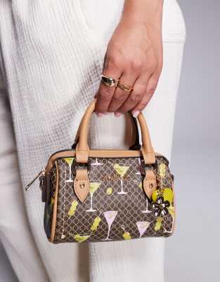 martini mini bowler bag in brown