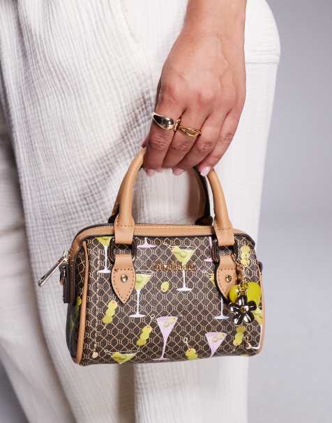River Island martini mini bowler bag in brown - view 1