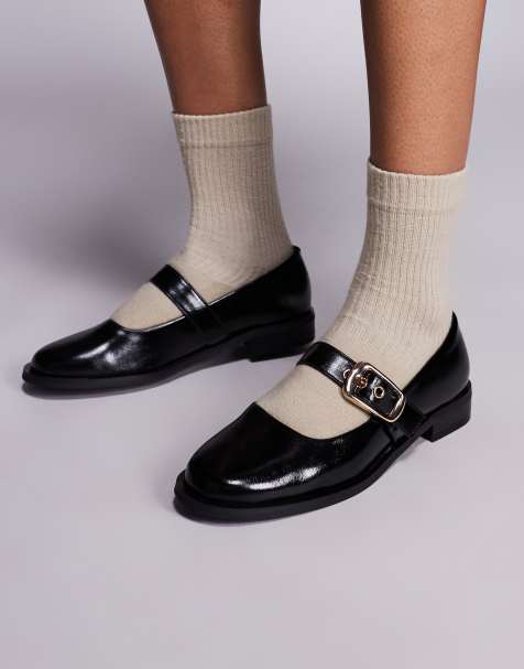 River Island mary jane ballet flat in black - view 1