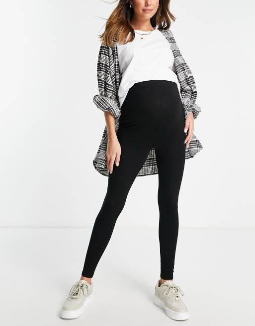 River Island Maternity 2 pack high waisted leggings in black