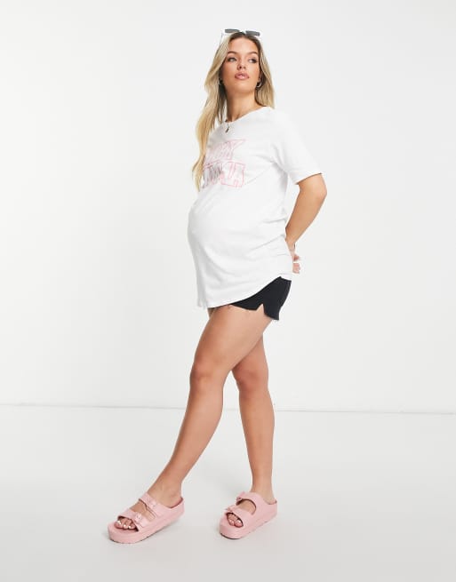 River Island Maternity – Biały T-shirt z napisem „Baby Mamma”, 4 z 4