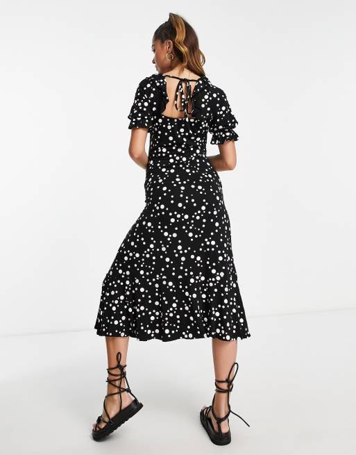 River island frill midi sales dress