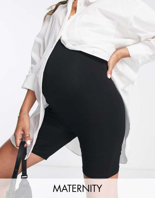 River Island Maternity legging short in black ASOS