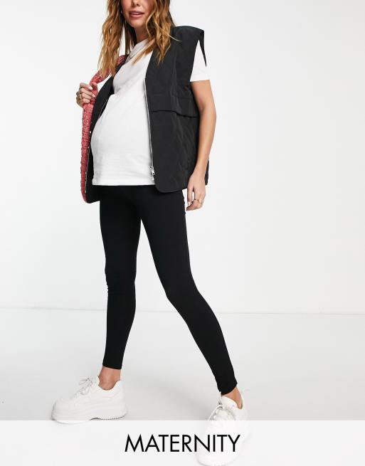 River Island Maternity - Leggings neri a vita alta
