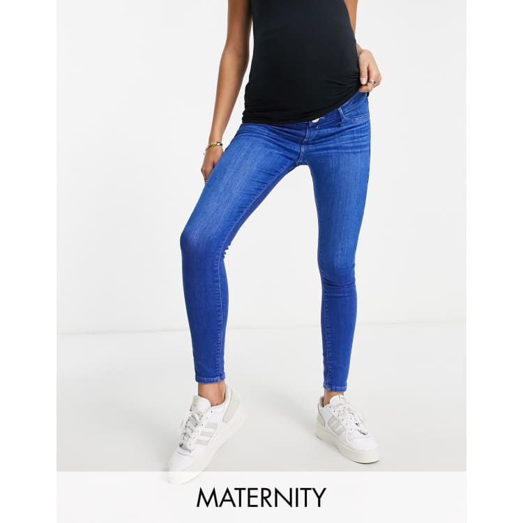 ASOS DESIGN Maternity ultimate skinny jean with over bump in blue