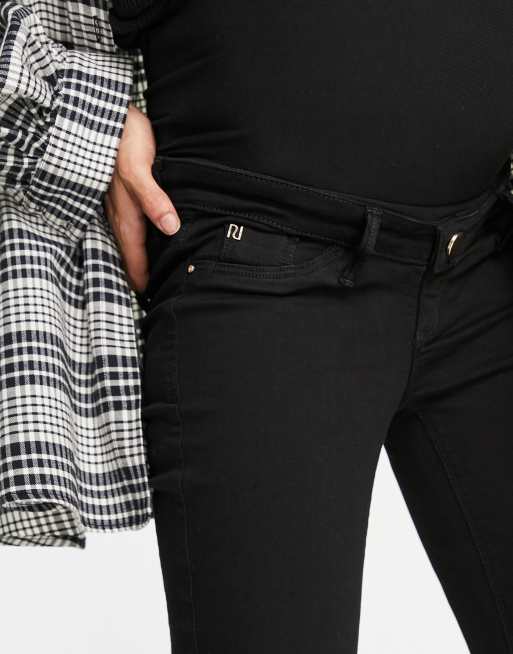 River Island Maternity Molly over bump skinny jean in black, 3 of 4