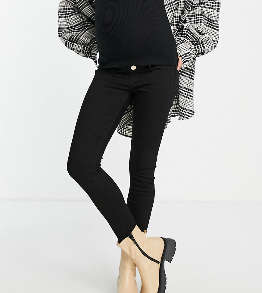 molly over bump skinny jeans in black