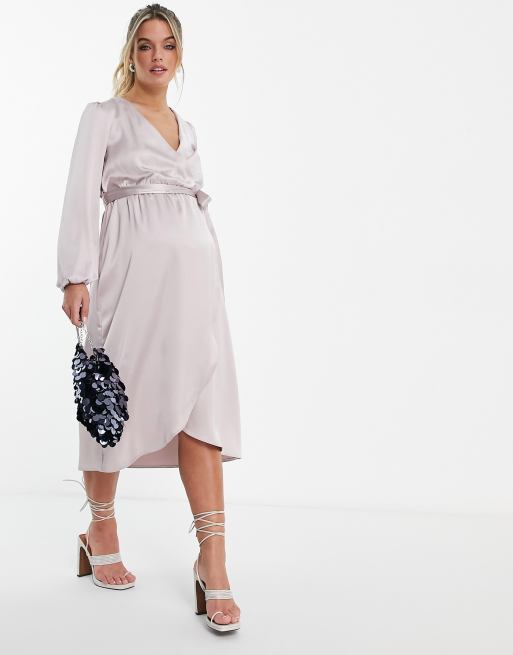 Asos grey 2025 maternity dress