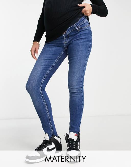 forsigtigt At bidrage relæ River Island Maternity skinny jean in medium denim | ASOS