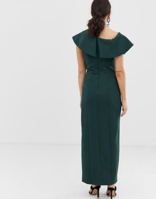 river island green maxi dress