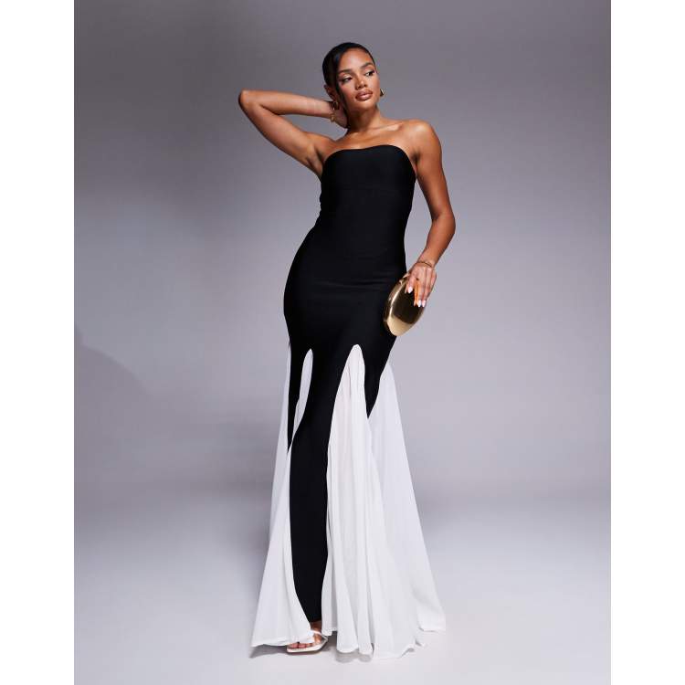 River Island maxi occasion dress in black ASOS