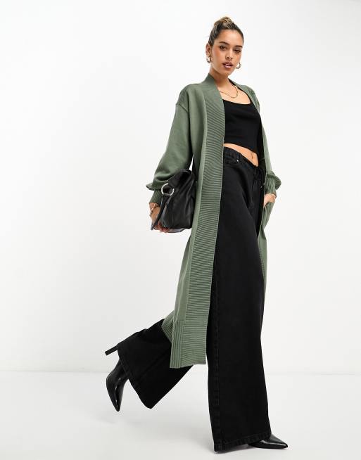 Maxi ribbed sale cardigan