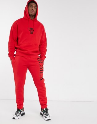 joggers red