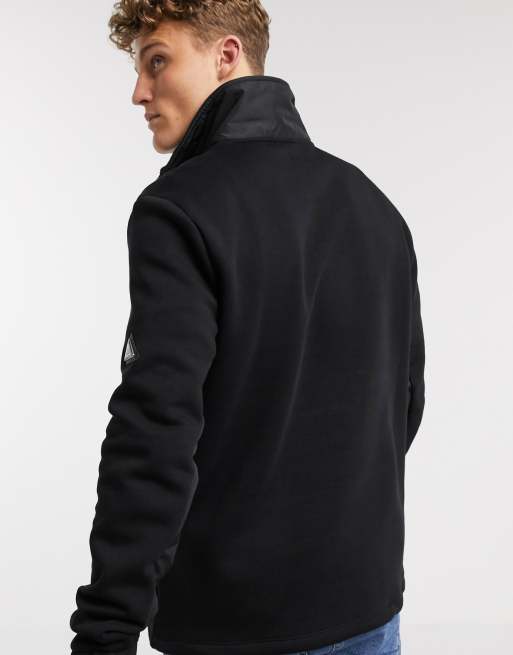 River Island - MCMLX - Slim-fit sweatshirt met opstaande kraag in zwart, 2 van 4