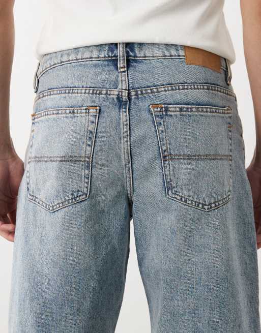 River Island – Mellanblå, tvättade jeansshorts , 5 av 5