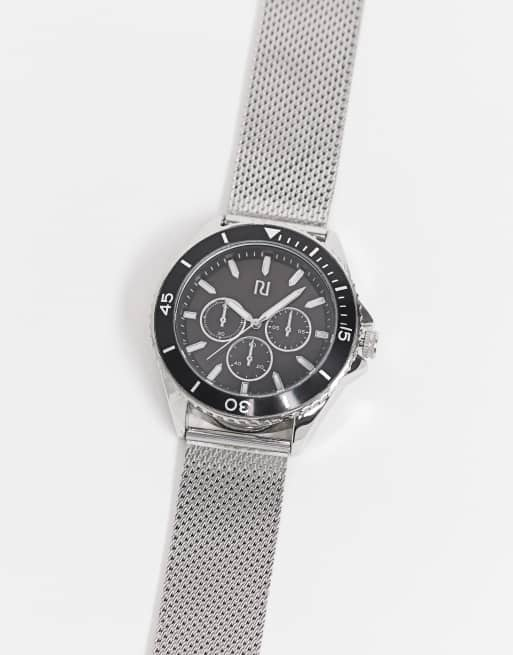 River island 2025 silver watch