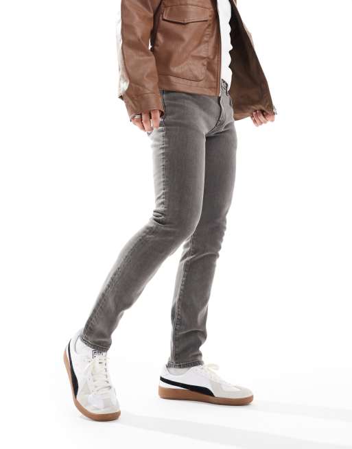 River Island - Mercury - Skinny jeans in donkergrijs