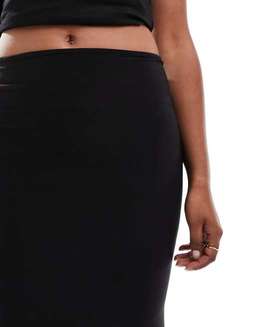 【MEDIA82】 Mermaid rivet long skirt (Black) Black Solid Mermaid Skirt - NEWME
