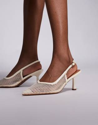  mesh ballet shoe in cream