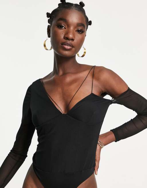 River Island mesh body in black