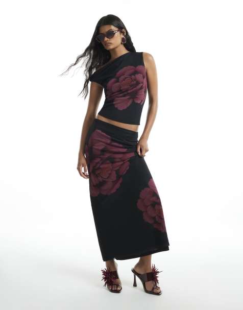 River Island mesh floral set in black - view 1