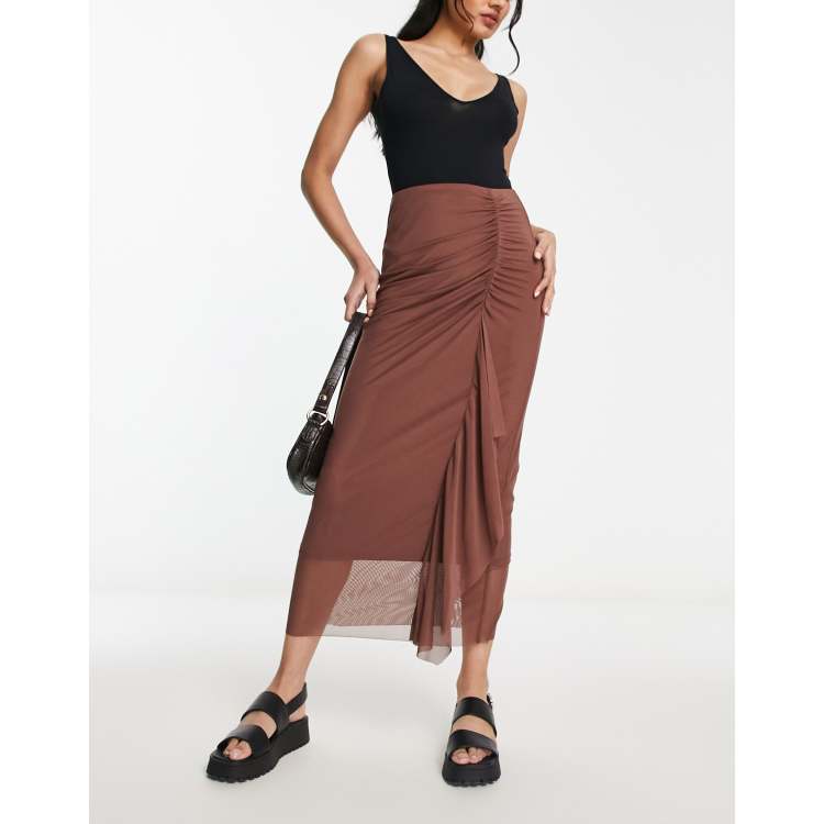 Ruched skirt 2024 river island