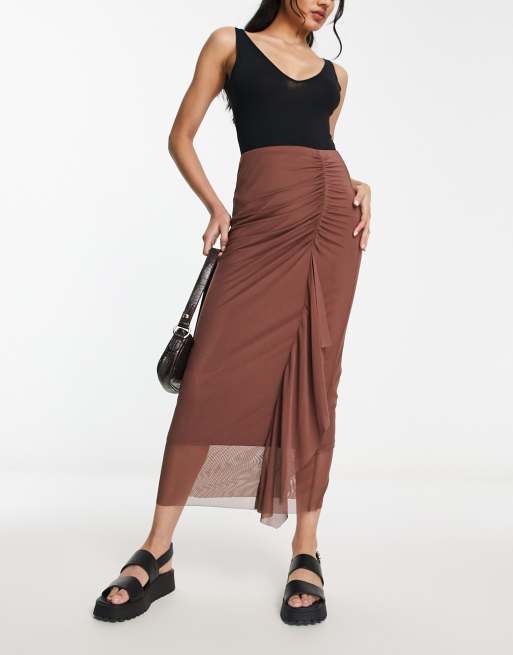 Brown skirt 2025 river island