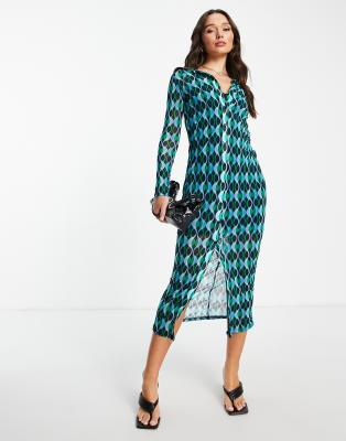 river island mesh dress