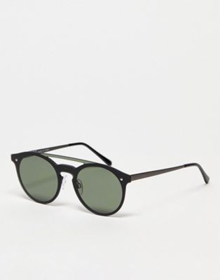 River Island metal aviator sunglasses in grey