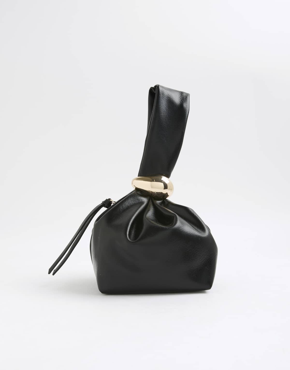 River Island Metal grab bag in black