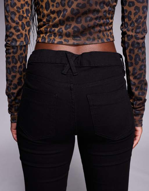 River Island mid rise bootcut flared jeans in black, 5 of 5