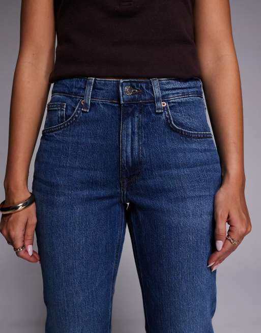River Island mid rise bootcut flared jeans in medium denim, 4 of 5