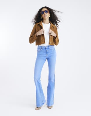 River Island Mid rise bootcut jeans in blue - bright