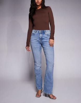 River Island Mid Rise Bootcut Jeans In Blue