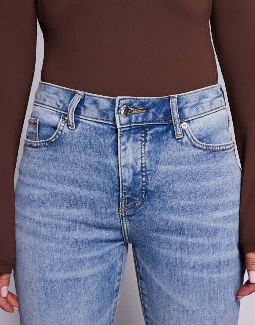 River Island mid rise bootcut jeans in mid blue, 4 of 5