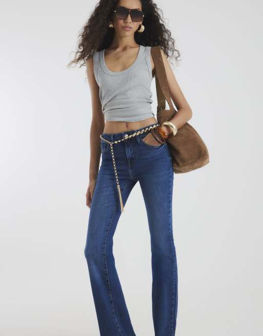 River Island Mid rise flared jeans in denim - medium, 2 of 4