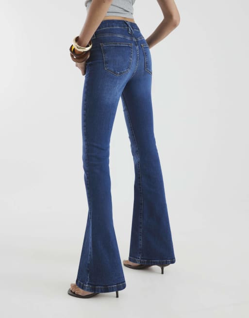 River Island Mid rise flared jeans in denim , 4 of 4