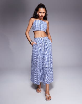 River Island Midaxi Gingham Skirt
