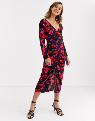 river island pink midi dress