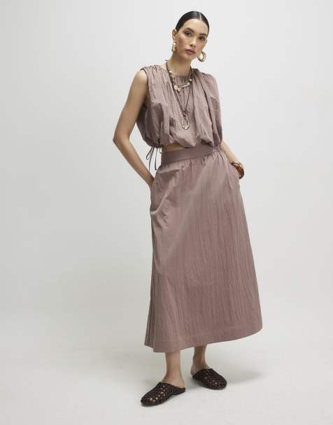 River Island Midi full skirt in pink - view 1