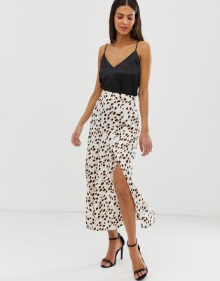 midi skirt with side split