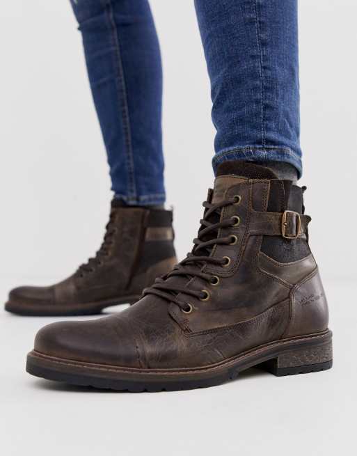 Combat boot 2025 dark brown