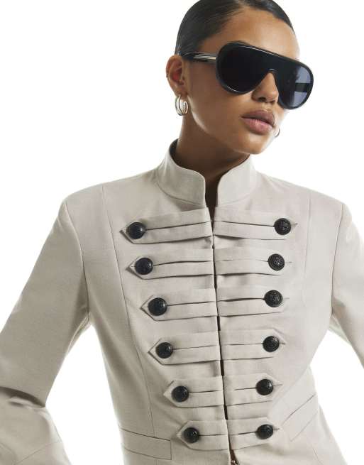River Island Military jacket in beige, 3 of 4