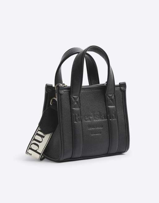 River Island Mini embossed tote bag in black